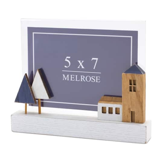 5" x 7" Wood Tabletop Photo Frame, 2ct. By Melrose in Blue | Michaels®